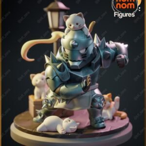 Alphonse Elric and cat - chibi STL 3D PRINTING